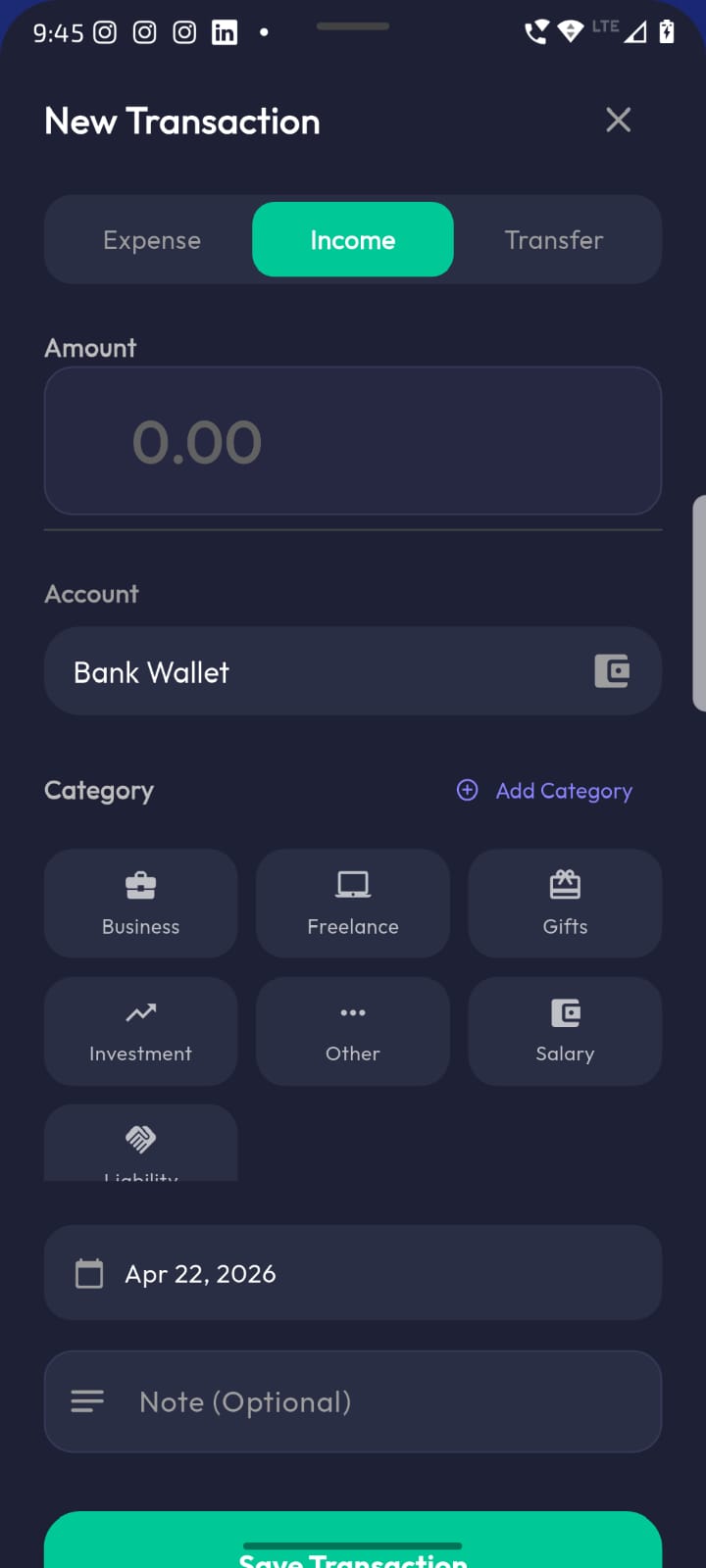 Add Transaction